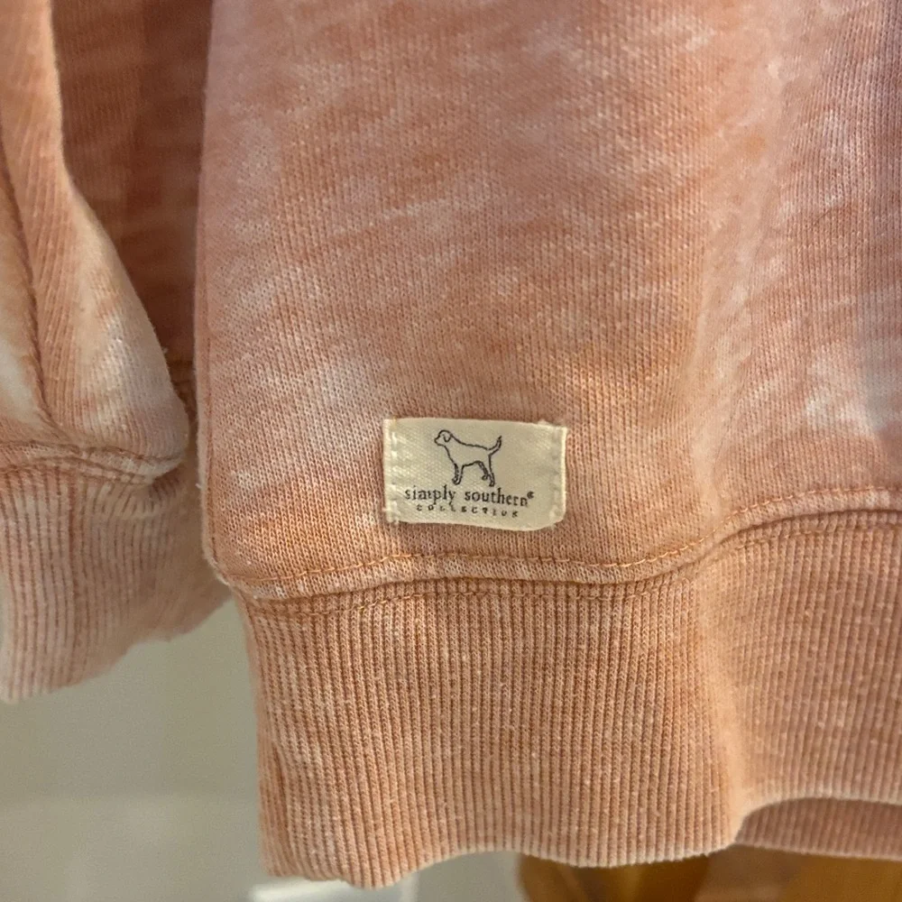 Simply Southern AMEN Crewneck Sweater - Dusty Rose with Yellow Accents - Picture 4 of 4